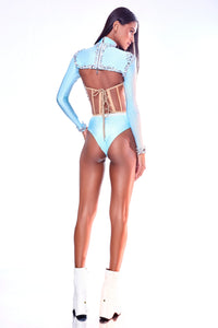 Blue Belle Corset Set