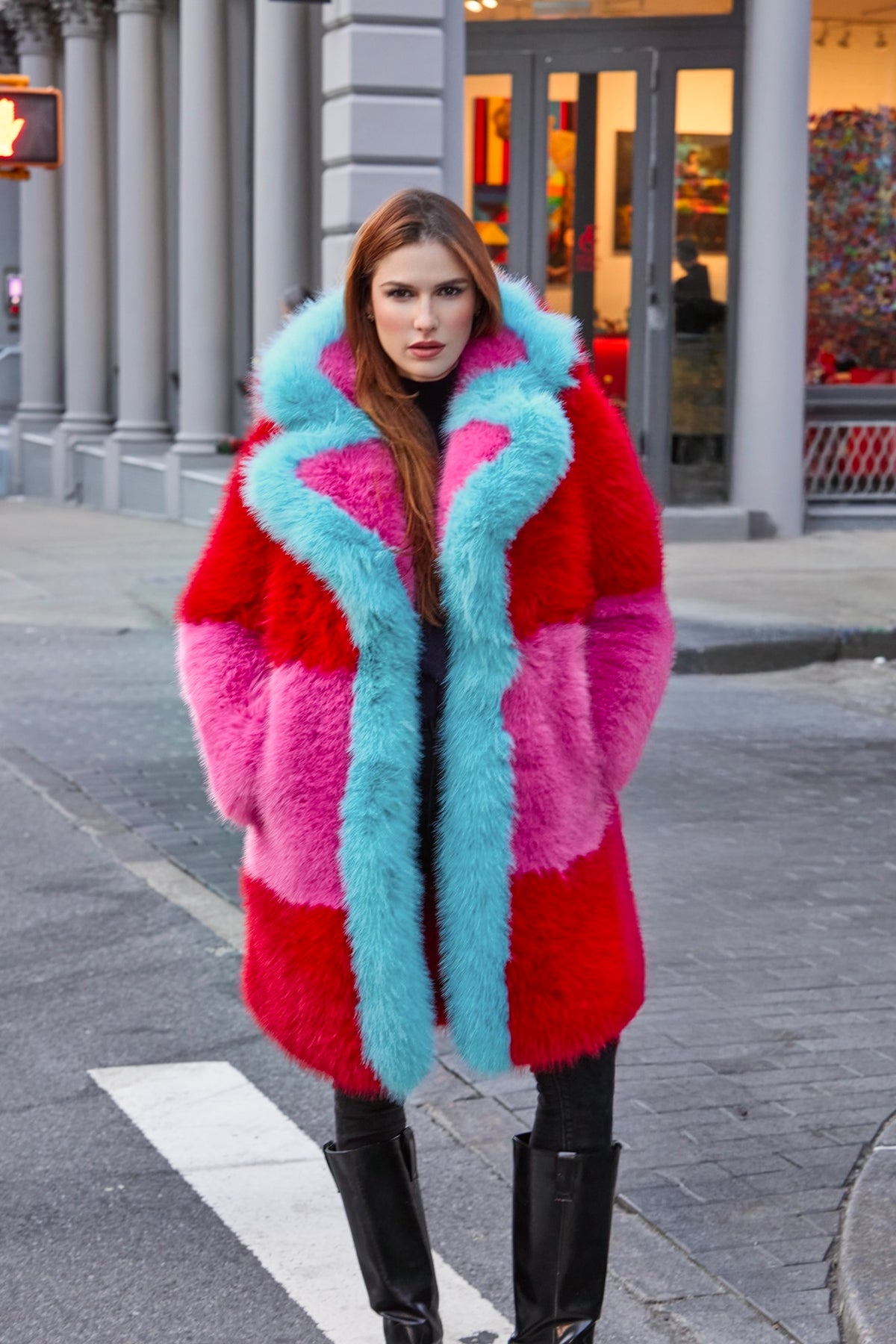 Heartbreaker Faux Fox Fur Coat by Dani Watanabe