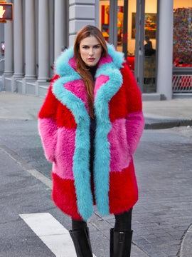 Heartbreaker Faux Fox Fur Coat by Dani Watanabe