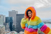 Over The Rainbow Faux Fur Coat