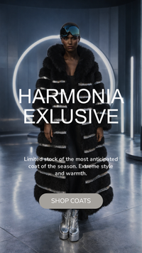 Crème de la Crème Noir Extra Long Hooded Faux Fur Coat by Dani Watanabe