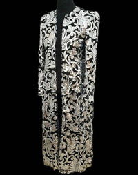ACANTHA (silver) embroidery long coat - Harmonia