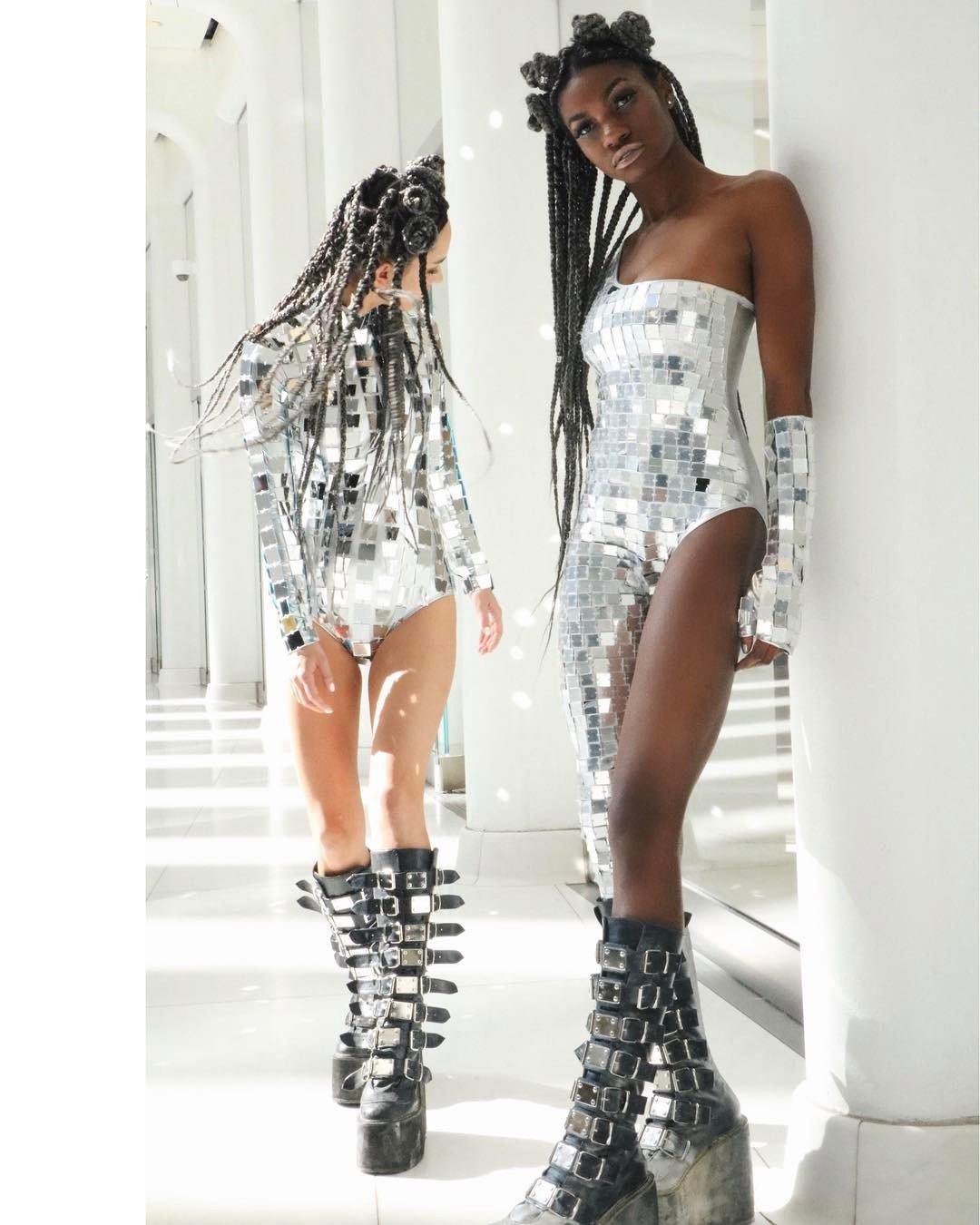 コスモポリタン　スイムスーツissue Illusion Futuristic Catsuit – HARMONIA NY