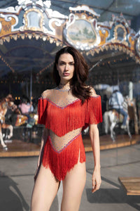 Thelma and Louise Red Fringed Dress