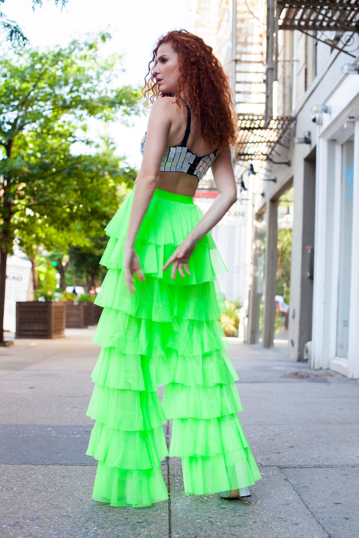 Crave You Neon Green Tulle Pants