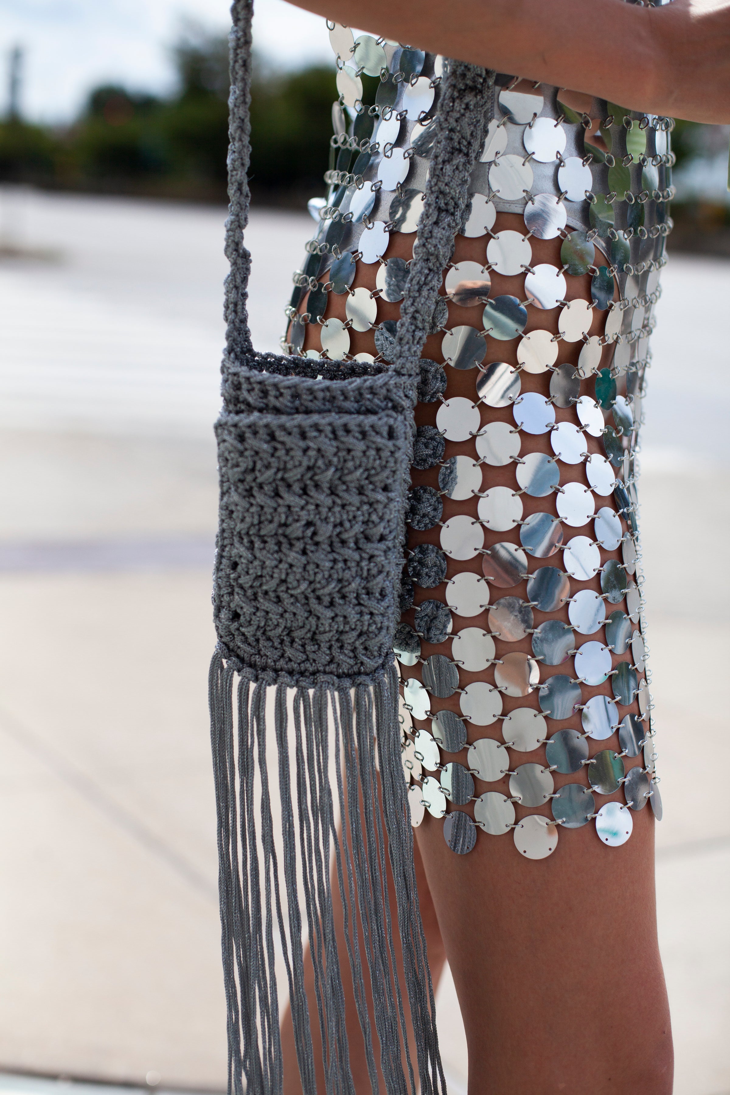 Festival Bottle-Iphone Crochet Bag by Silvia Hirata x Dani Watanabe