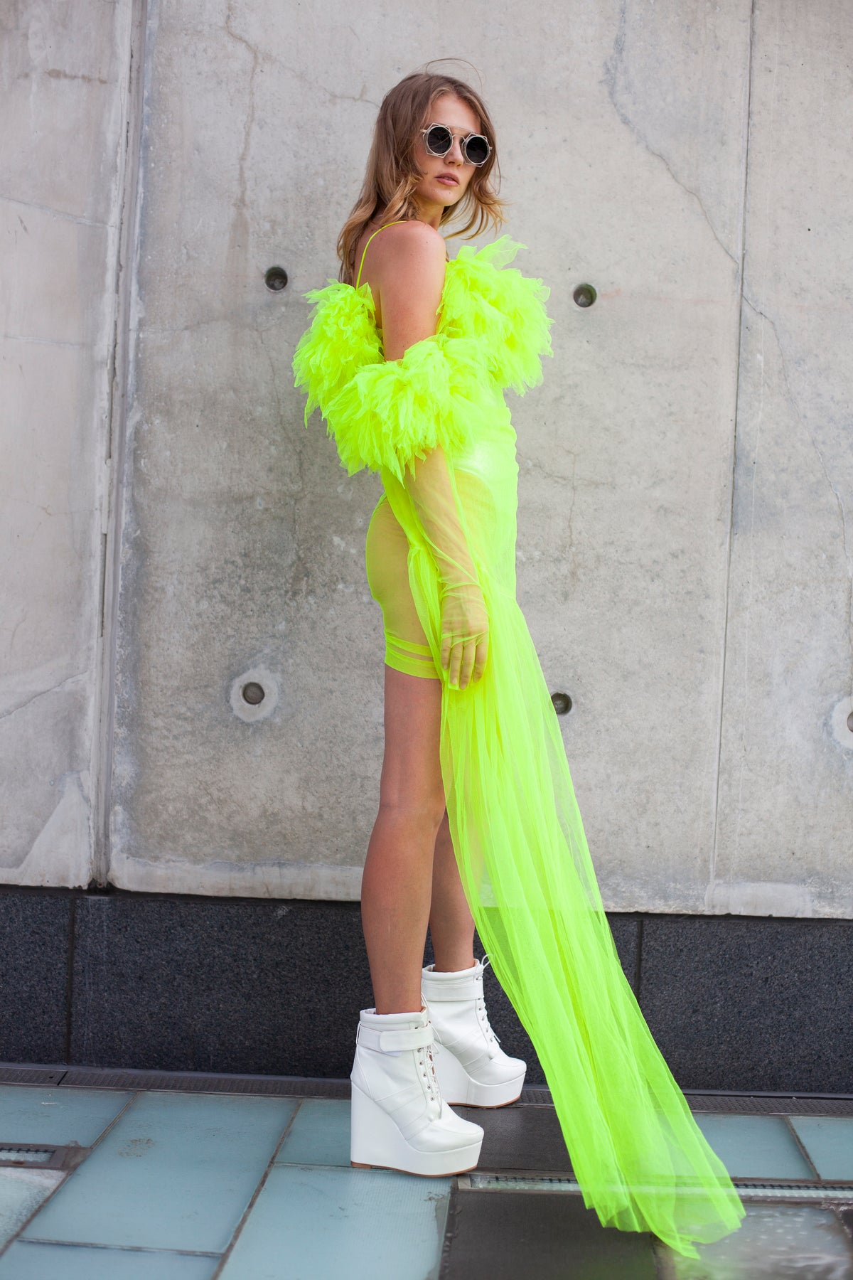 Own Your Rage Neon Green Tulle Dress Own Your Rage Neon Green Tulle Dress