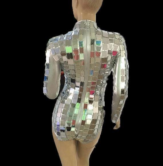 DISCO BABE FROM OUTER SPACE mirrored catsuit - Harmonia