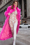 Abstract Potential Existence Coat Pink