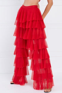 Espanola Red Tulle Pants