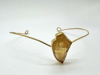 Third-Eye Citrine Gold Plated Tiara Handcrafted By Mano