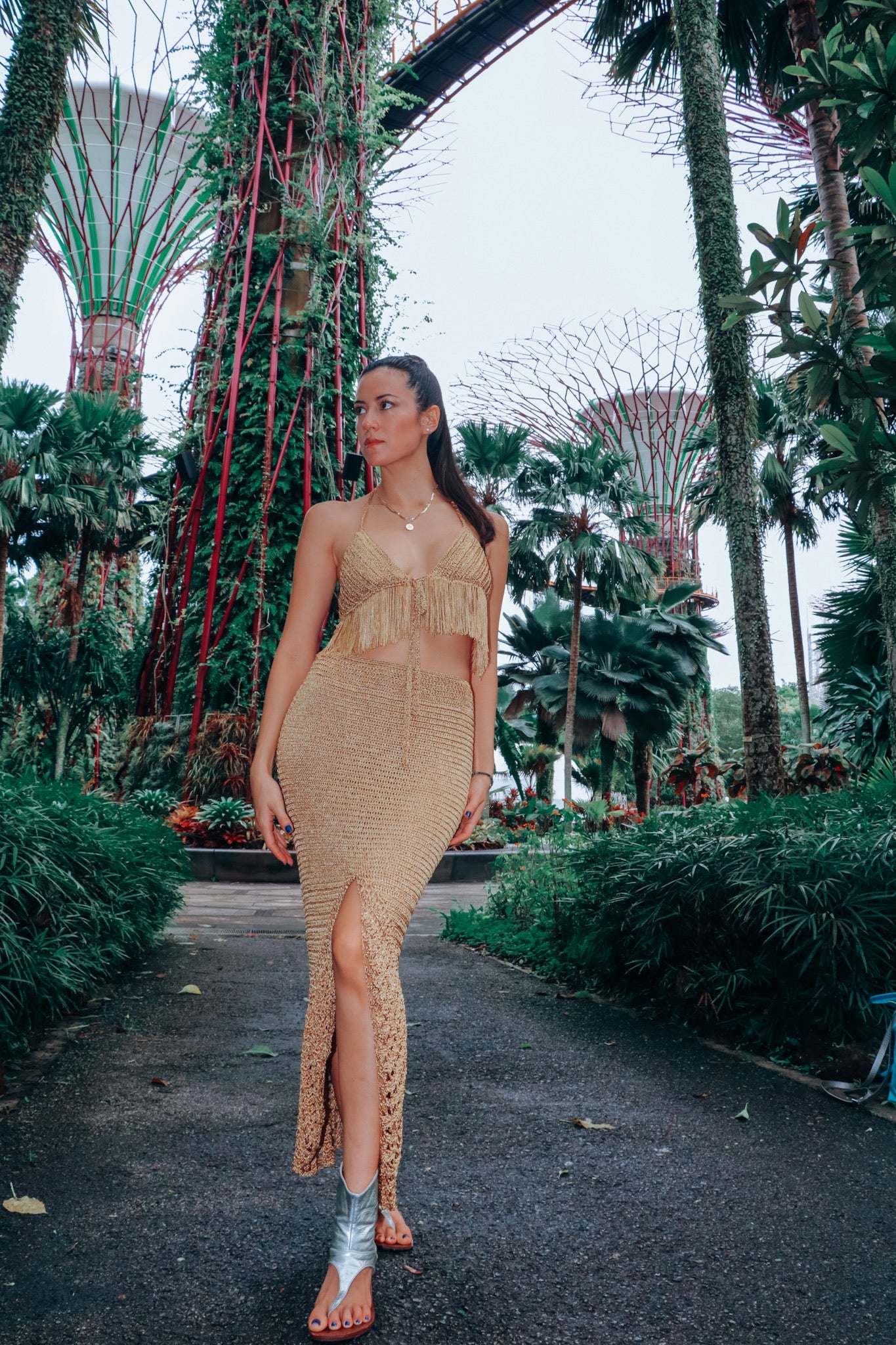 coachella crochet dress crochet and cowboy boots dress: @showmeyourmumu @revolve boots: @lucchese