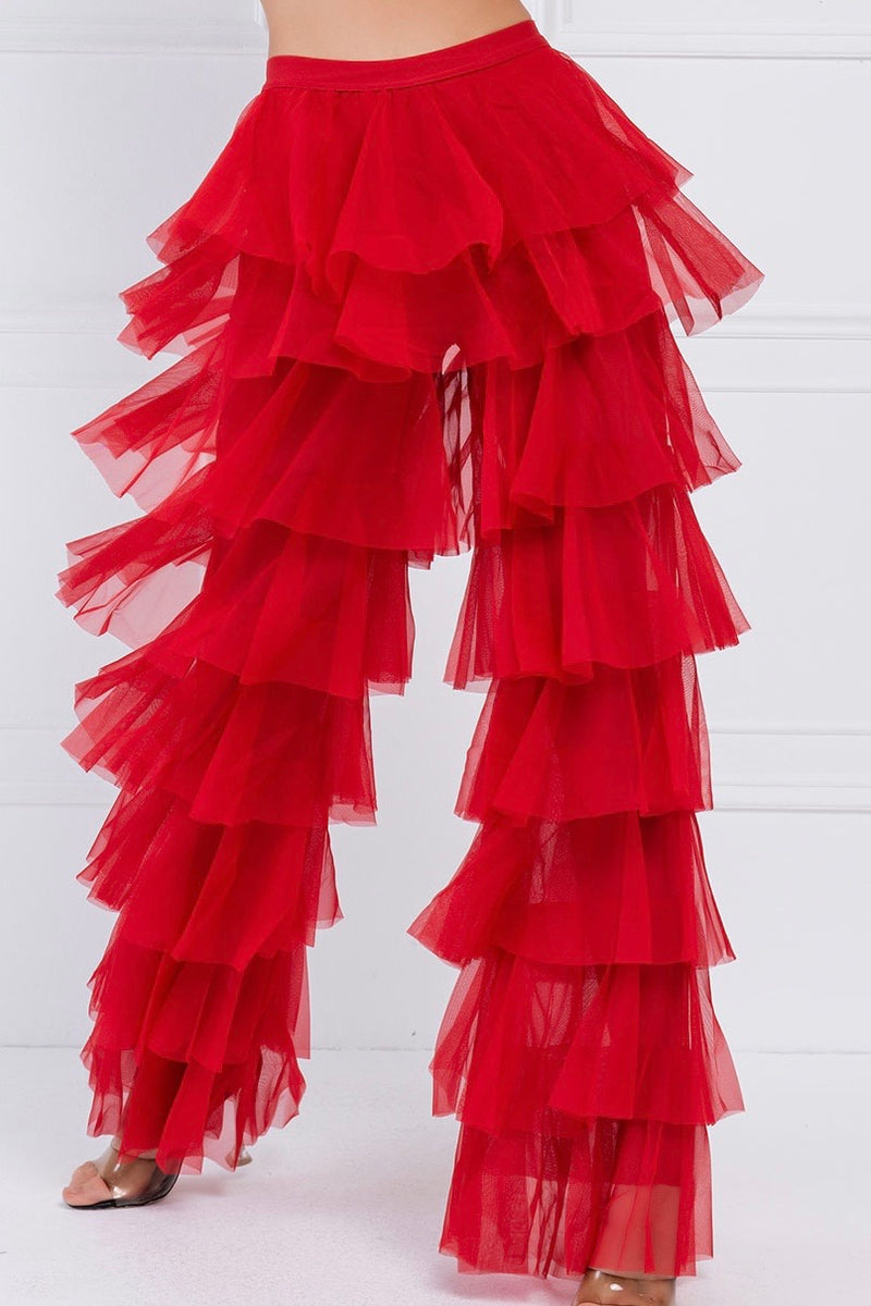 Espanola Red Tulle Pants