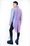 Dance or Leave Beaded Iridescent Tuxedo Jacket